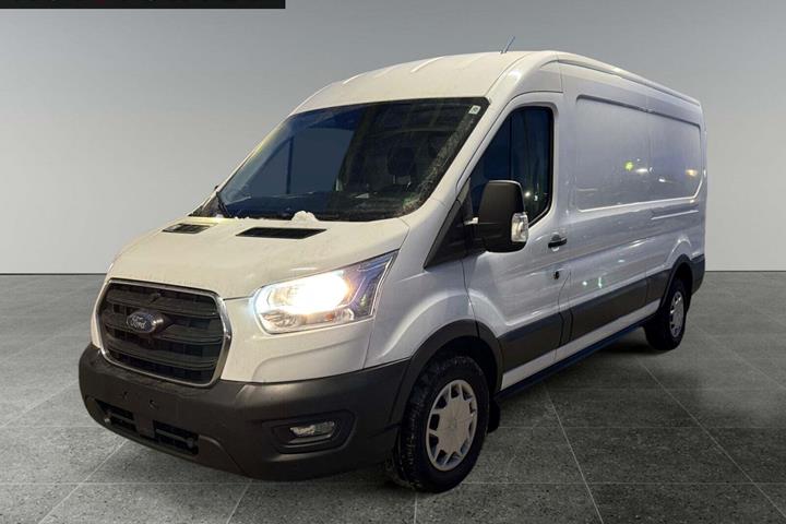 Hvid Ford Transit 350 L3 Van fra 2021 set udefra