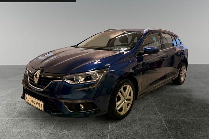 Blå Renault Megane IV fra 2018 set udefra