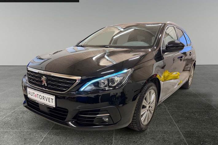 Sort Peugeot 308 fra 2018 set udefra
