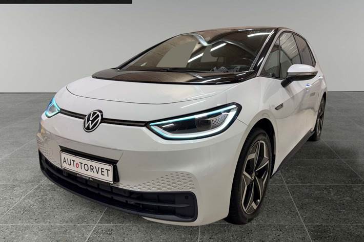 Hvid VW ID.3 fra 2021 set udefra