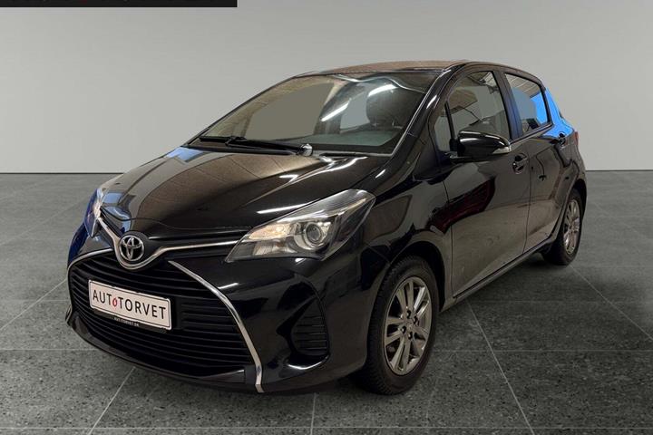 Sort Toyota Yaris fra 2014 set udefra
