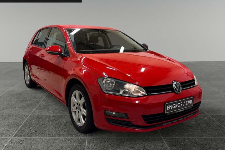 Rød VW Golf VII fra 2014