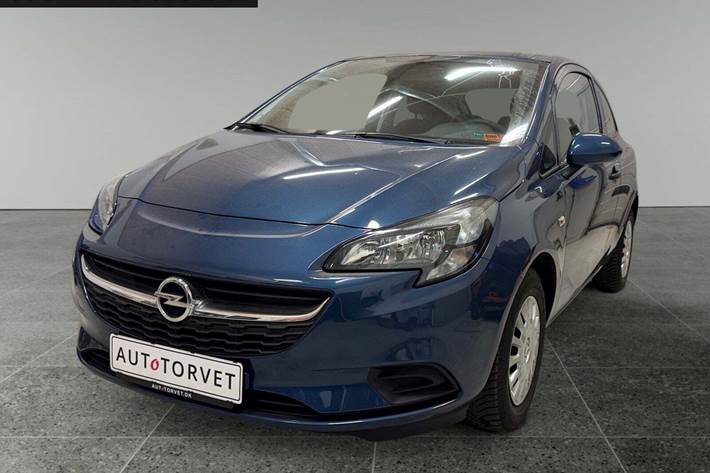 Blå Opel Corsa fra 2015 set udefra