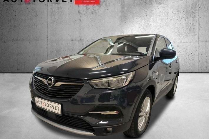 Blå Opel Grandland X fra 2018 set udefra