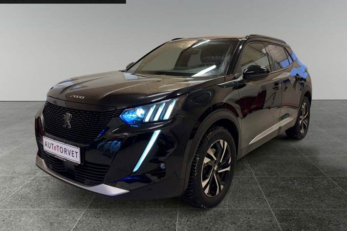 Sort Peugeot e-2008 fra 2022 set udefra
