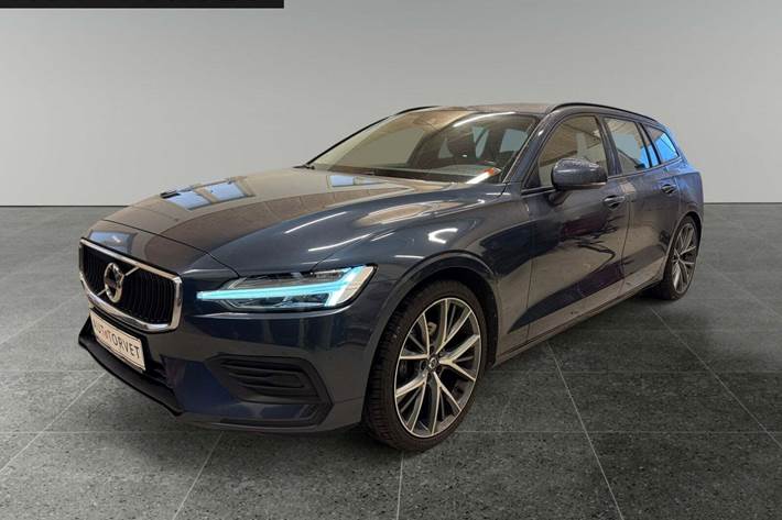 Blå Volvo V60 fra 2019