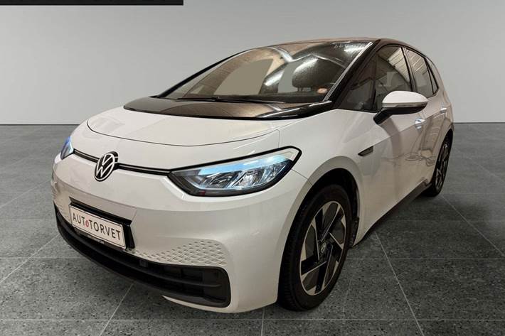 Hvid VW ID.3 fra 2021 set udefra