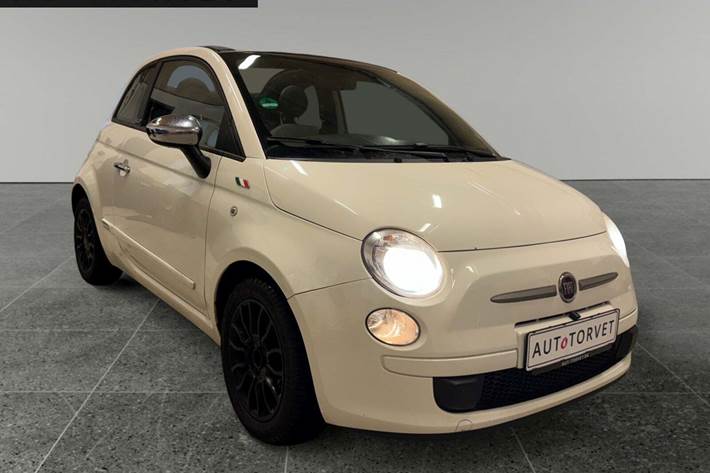 Hvid Fiat 500C fra 2012