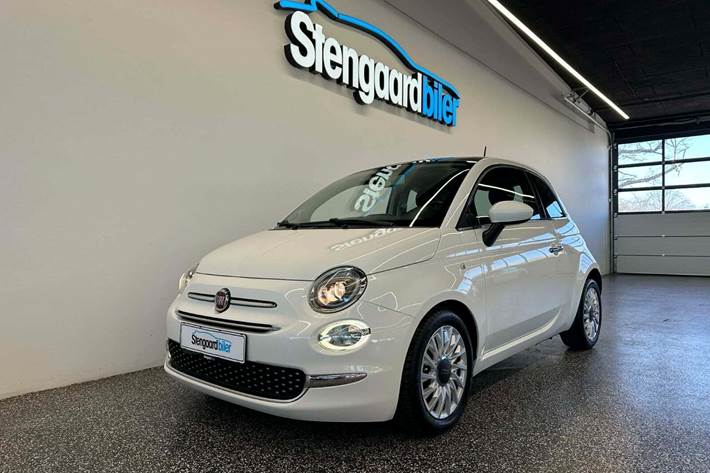 Hvid Fiat 500 fra 2017