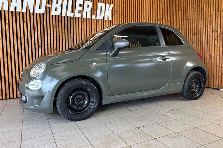 Grøn Fiat 500 fra 2018