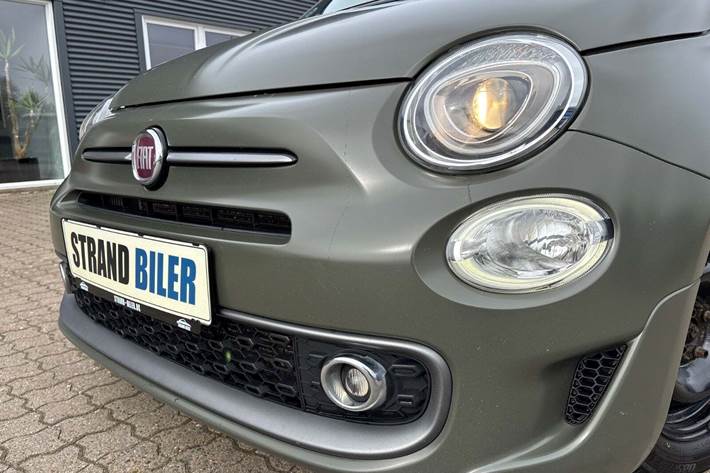 Grøn Fiat 500 fra 2018