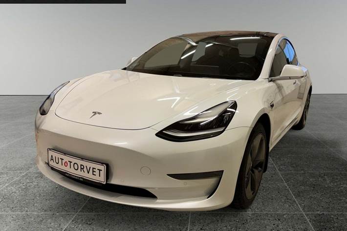 Hvid Tesla Model 3 fra 2019