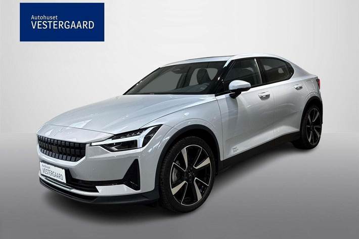 Grå Polestar 2 fra 2022 set udefra