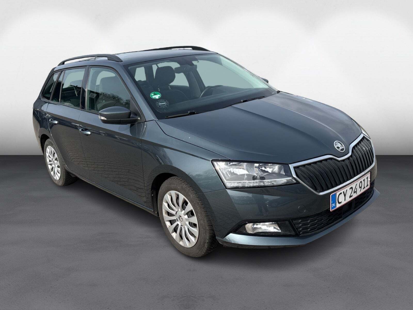 Grå Skoda Fabia fra 2021