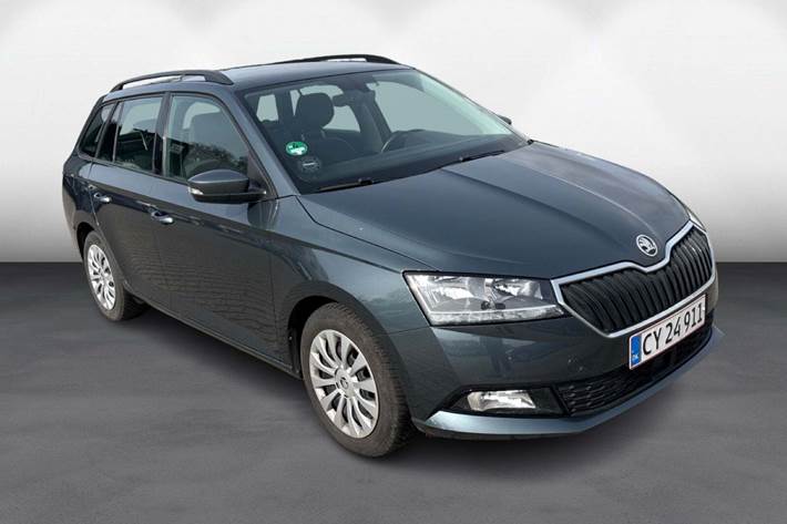 Grå Skoda Fabia fra 2021