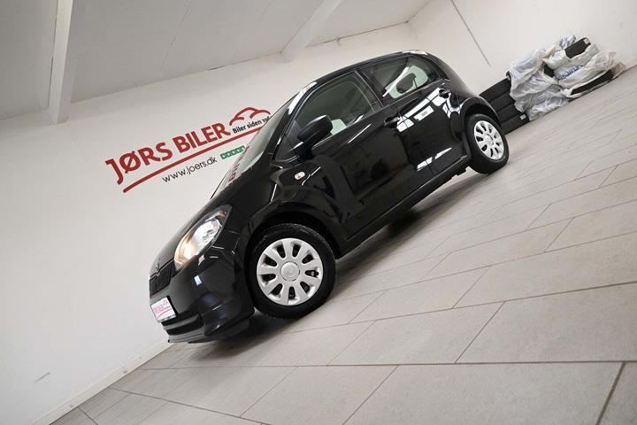 Sort Skoda Citigo fra 2014 set udefra