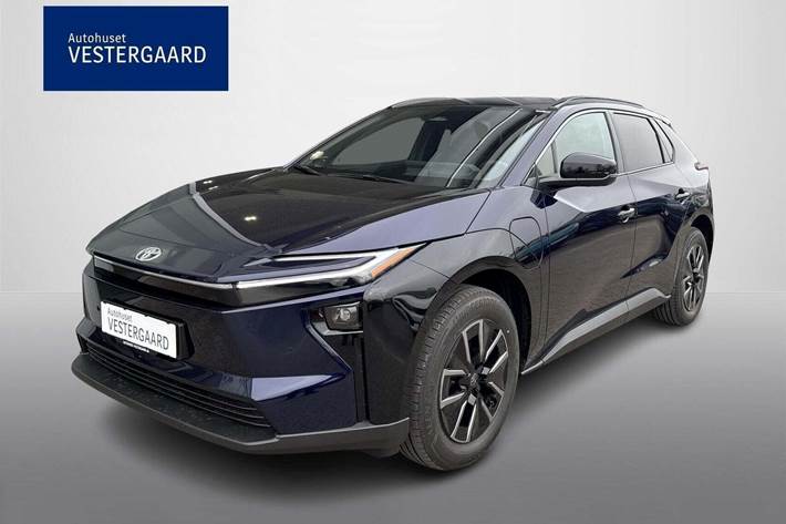 Blå Toyota BZ4X fra 2025