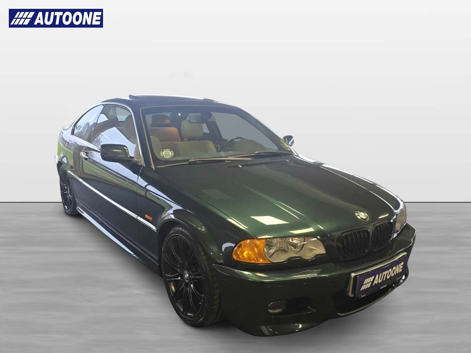 Grøn BMW 330Ci fra 2002 set udefra