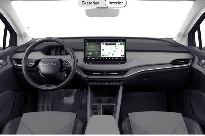 Grå Skoda Enyaq fra 2026