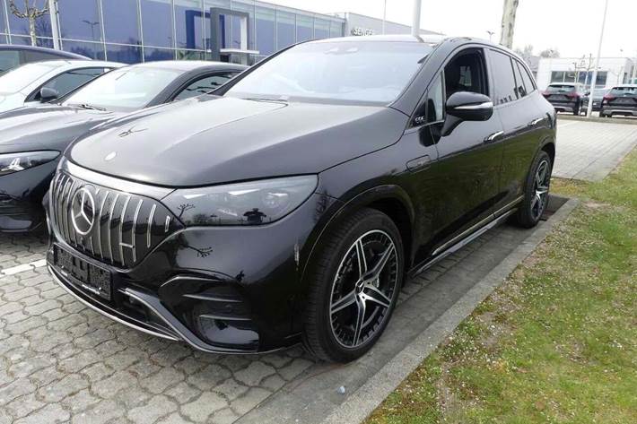 Sort Mercedes EQE43 SUV fra 2023