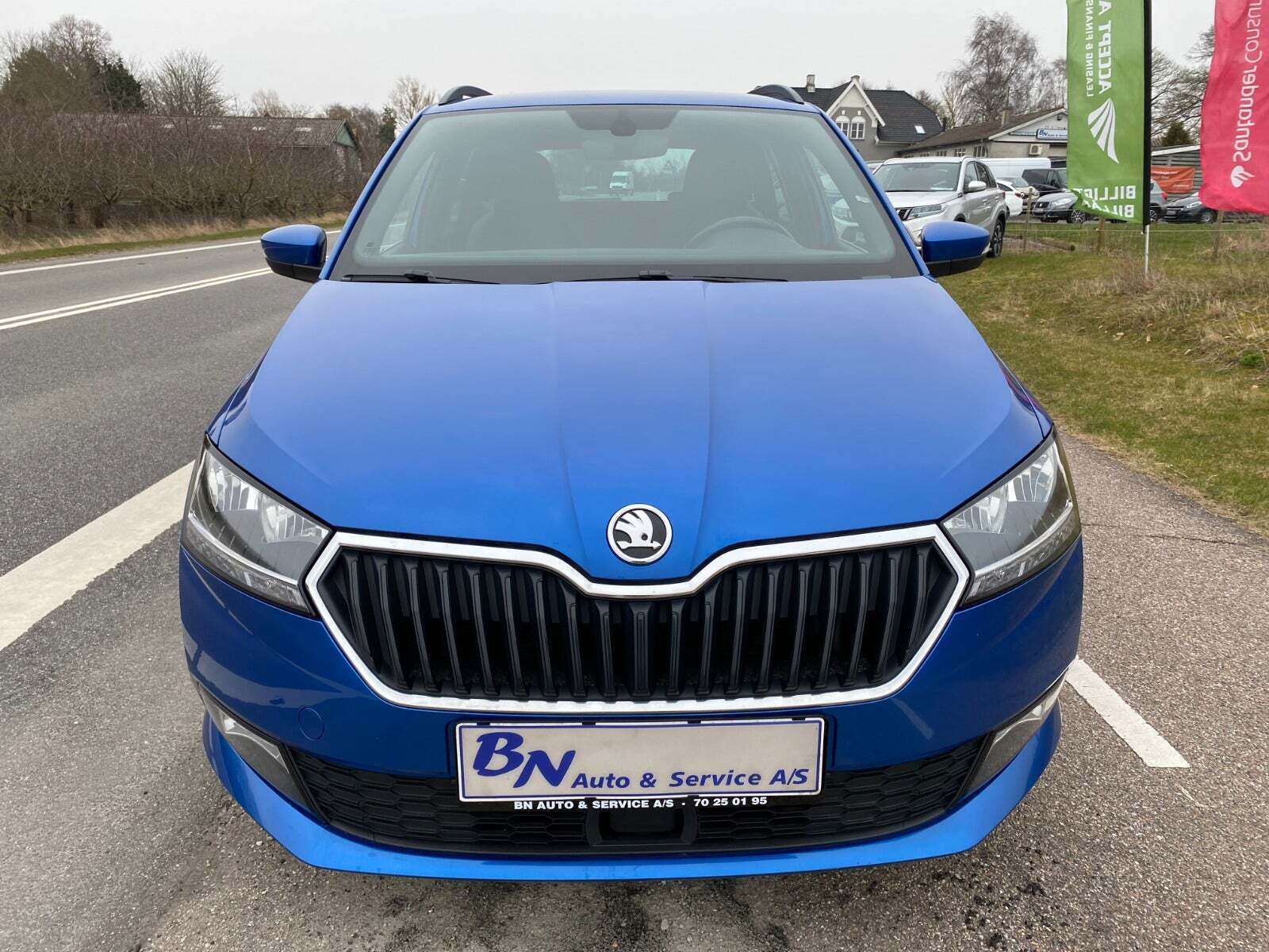 Blå Skoda Fabia fra 2020