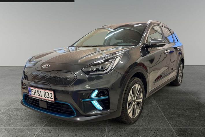 Grå Kia e-Niro fra 2021 set udefra