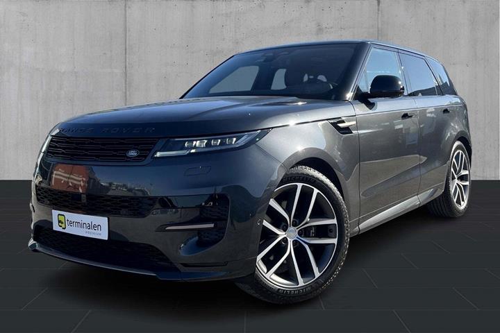 Grå Land Rover Range Rover sport fra 2025 set udefra