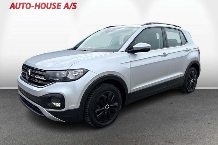 Sølv VW T-Cross fra 2020 set udefra