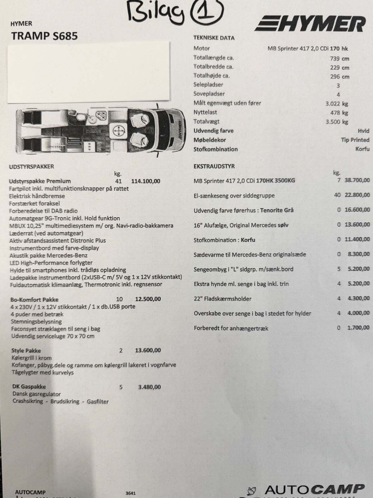 Mercedes Hymer 2,0 Tramp S685 aut.