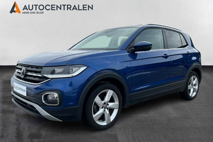 Blå VW T-Cross fra 2021