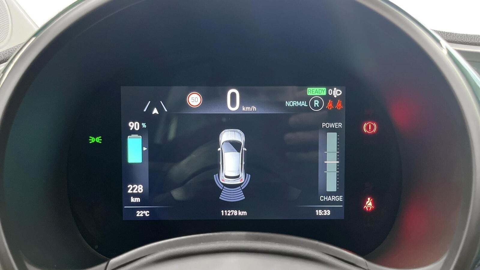 Blå Fiat 500e fra 2022