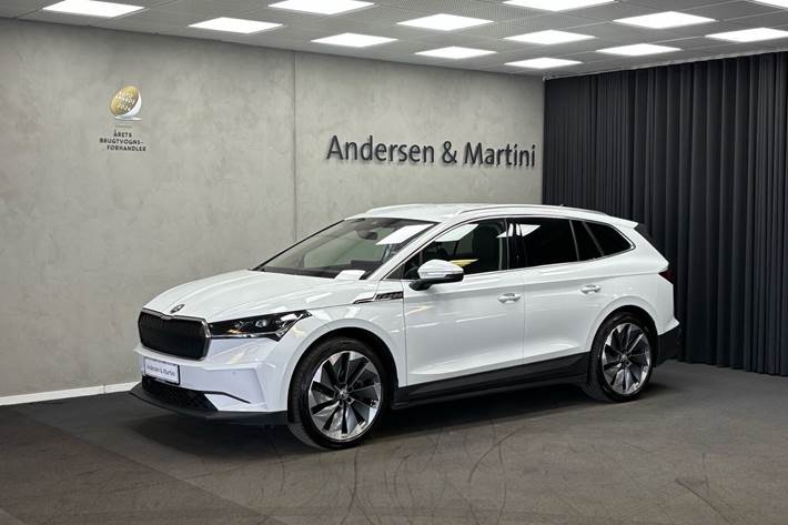 Hvid Skoda Enyaq fra 2021