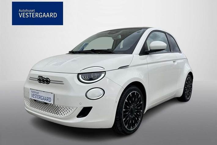 Hvid Fiat 500e fra 2021