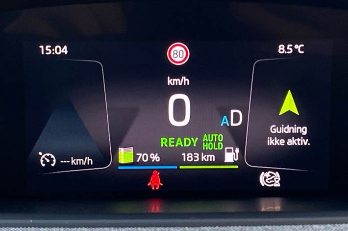 Grå Skoda Enyaq fra 2021