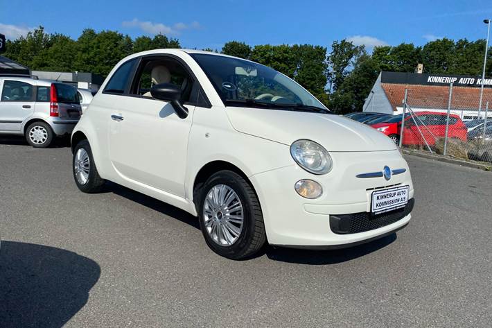 Hvid Fiat 500 fra 2012