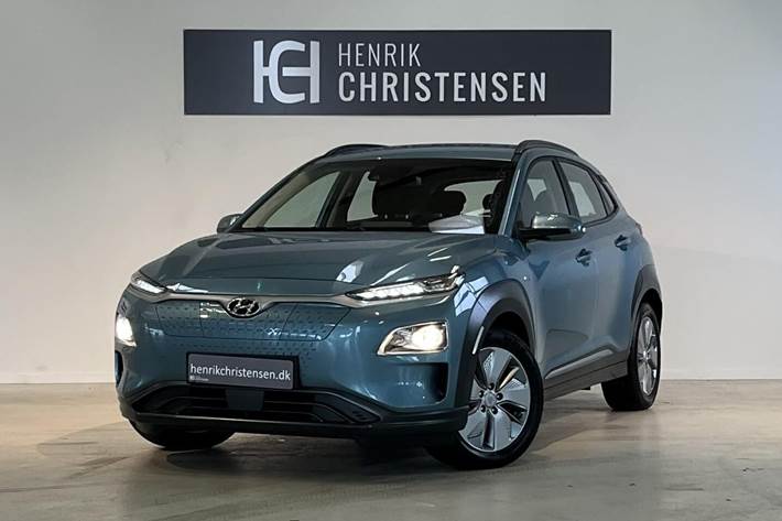 Blå Hyundai Kona fra 2021