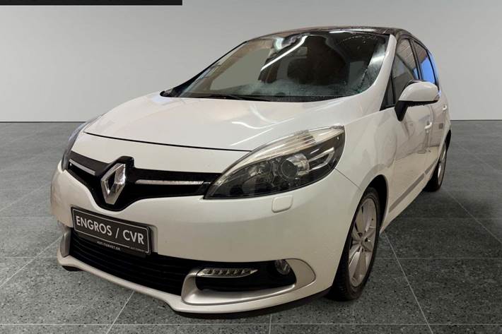 Hvid Renault Scenic III fra 2012 set udefra