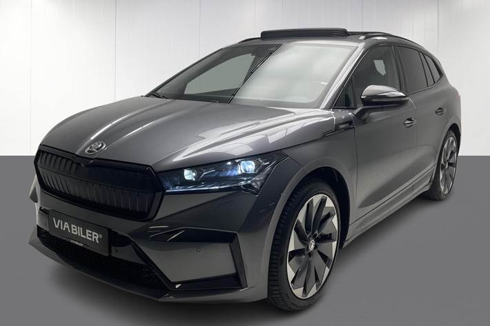 Grå Skoda Enyaq fra 2024