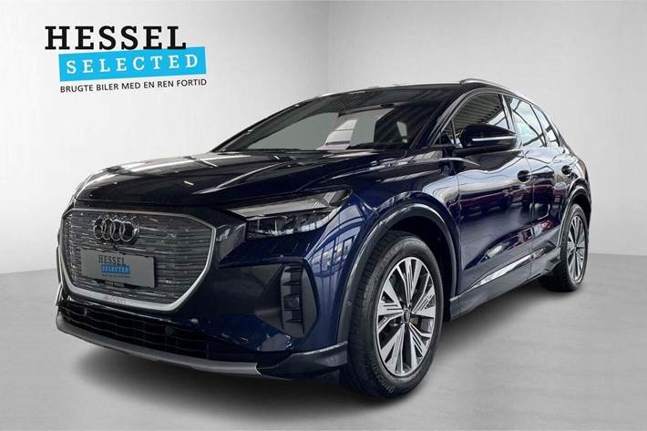 Blå Audi Q4 e-tron fra 2022