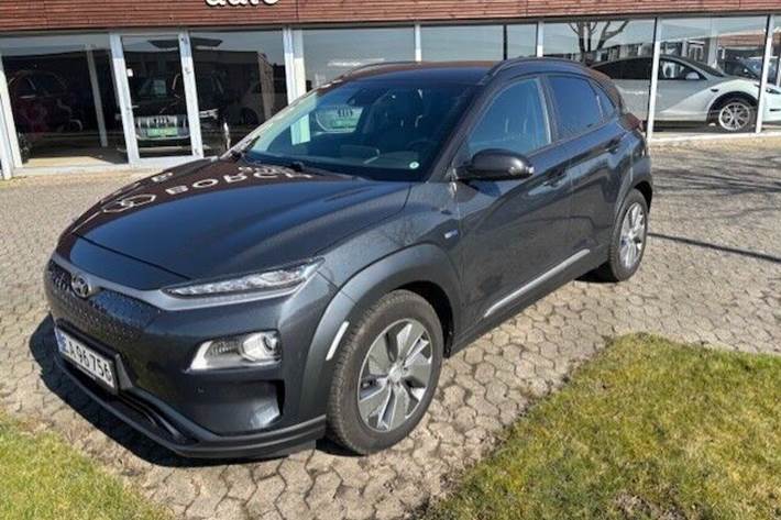 Grå Hyundai Kona fra 2019