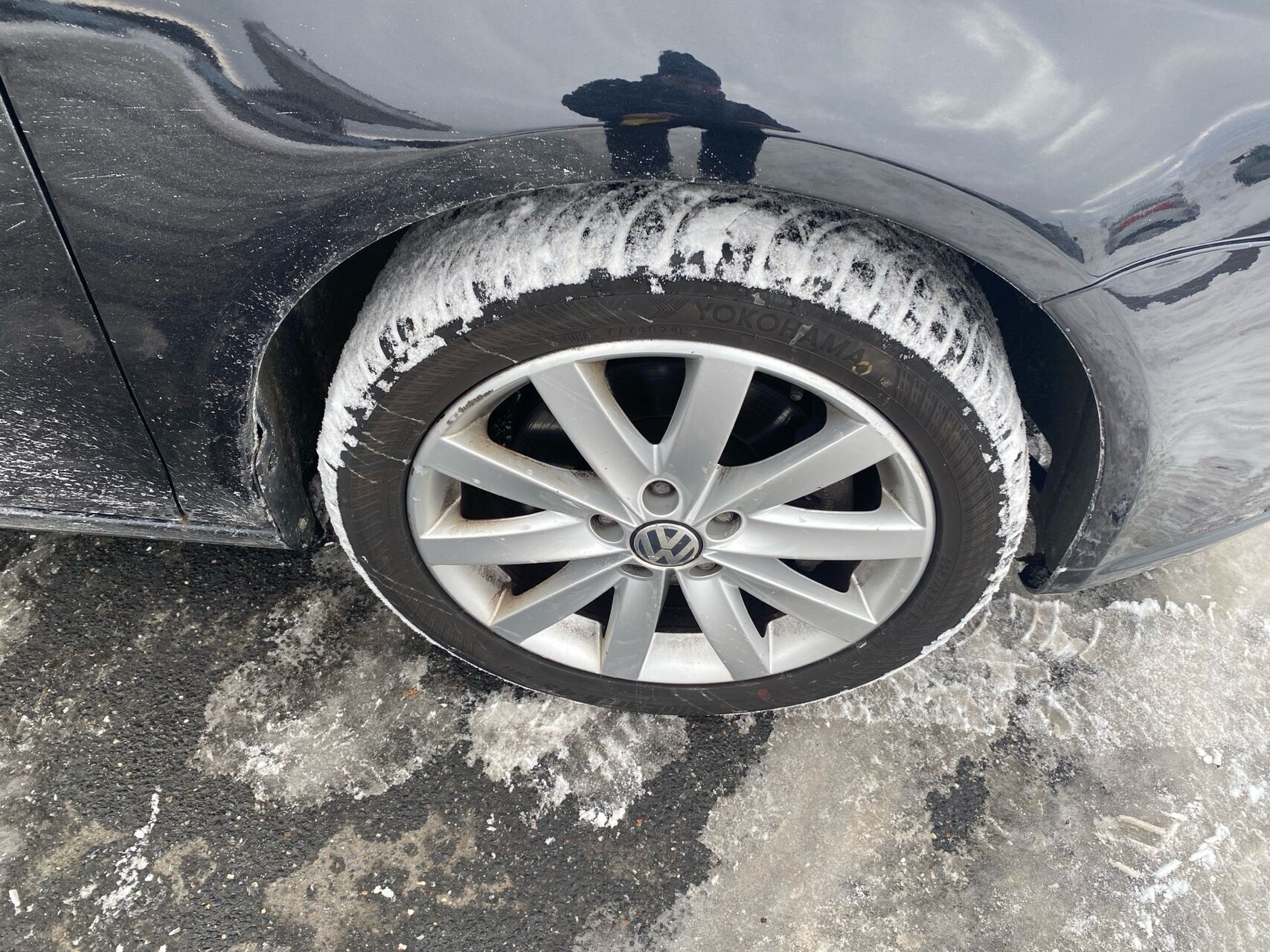 Sort VW Jetta fra 2007