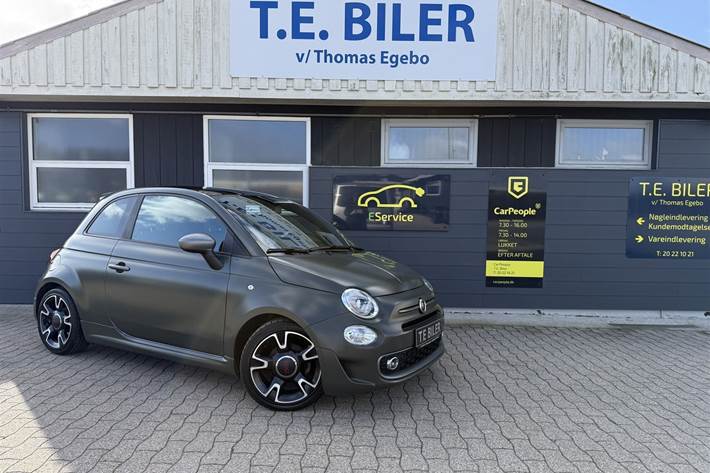 Grøn Fiat 500 fra 2018