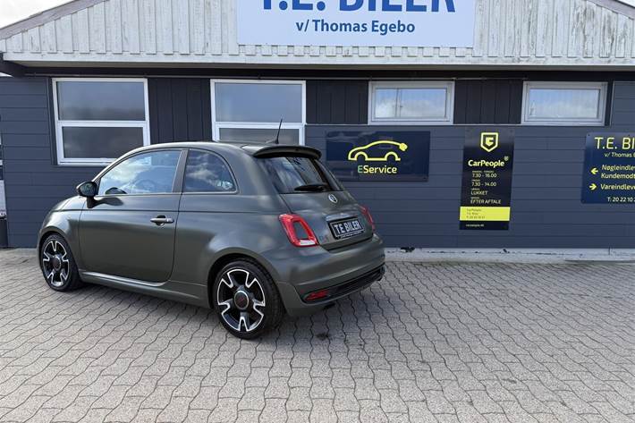 Grøn Fiat 500 fra 2018