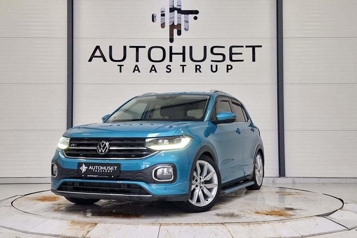 Turquoise VW T-Cross fra 2022 set udefra