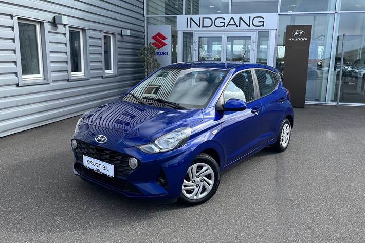 Blå Hyundai i10 fra 2020