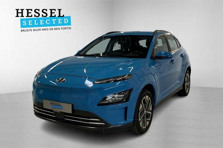 Blå Hyundai Kona fra 2021