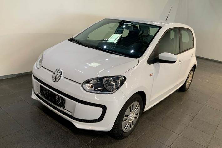 Hvid VW UP! fra 2013 set udefra