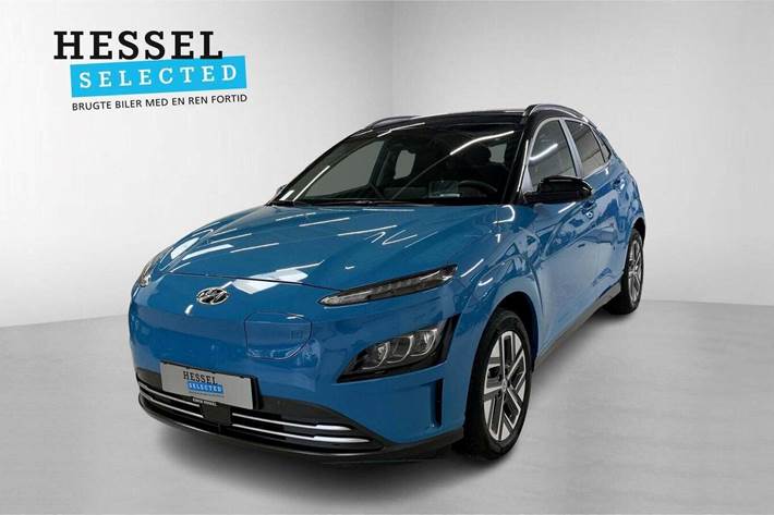 Blå Hyundai Kona fra 2021