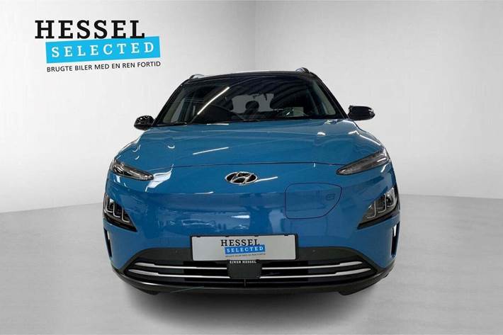 Blå Hyundai Kona fra 2021