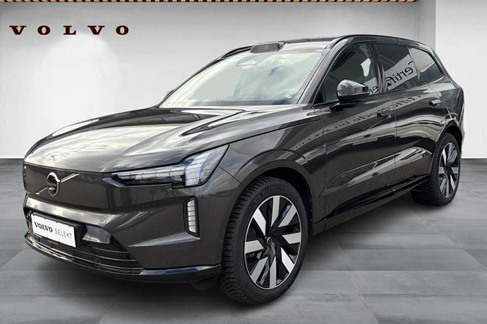 Grå Volvo EX90 fra 2025 set udefra